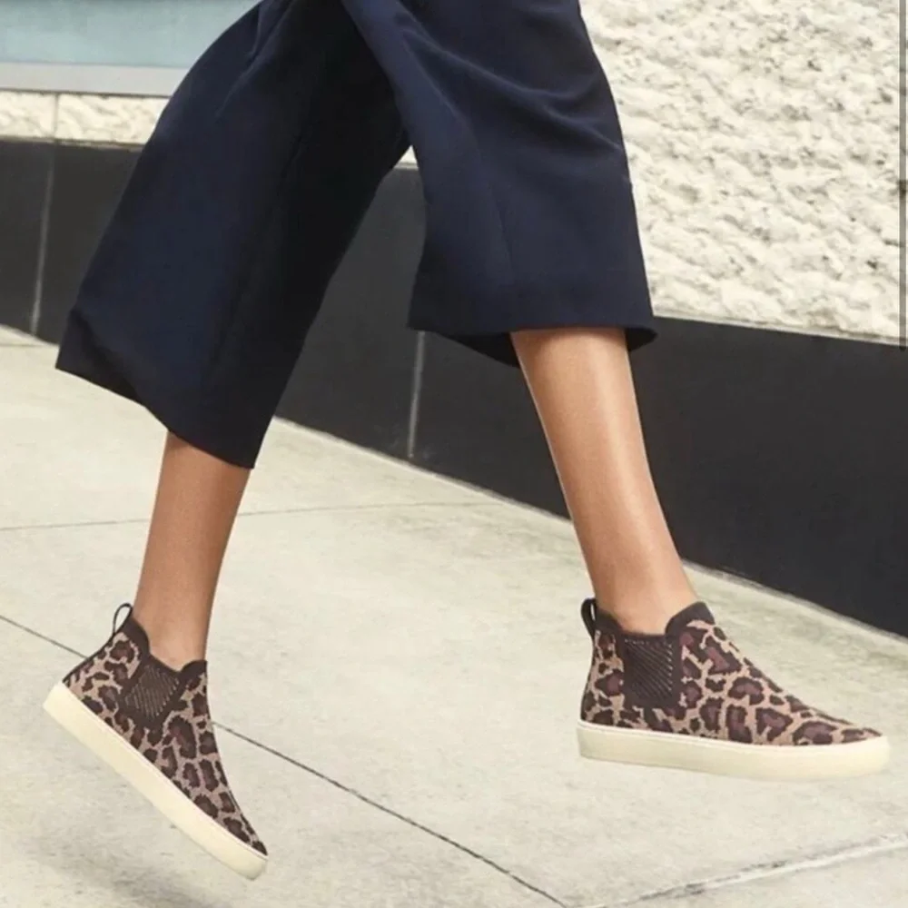 Rothy’s Wildcat Cheetah Print Chelsea Sneaker